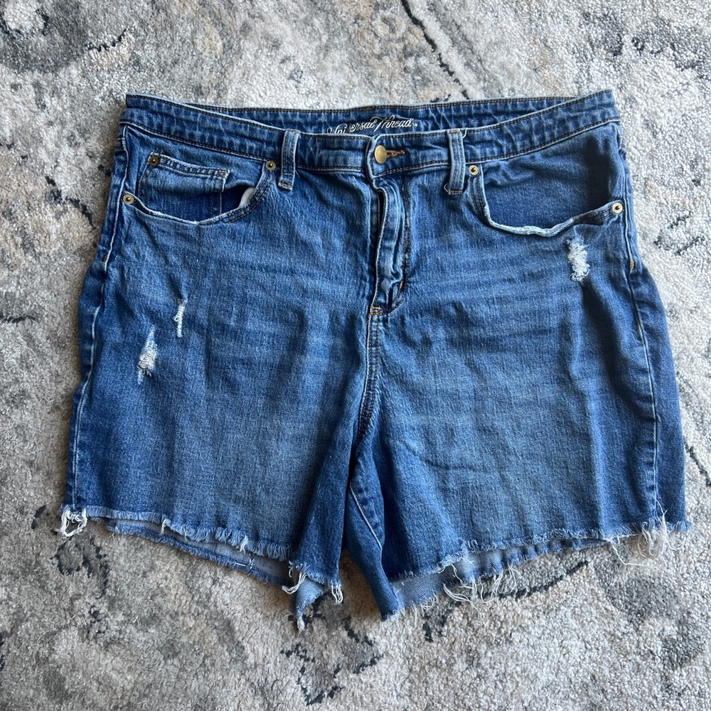 Universal Thread Blue Jean Shorts with Distressed Detailing